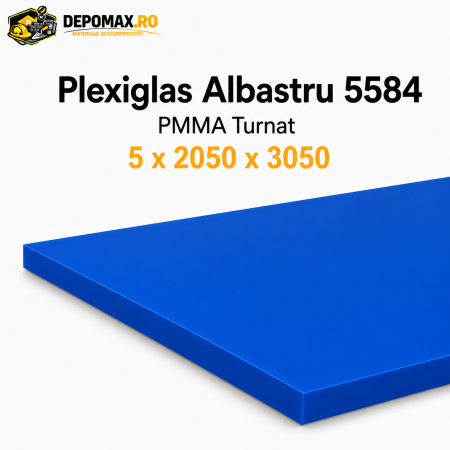 Plexiglas Albastru 5584 PMMA turnat 5 x 2050 x 3050 mm
